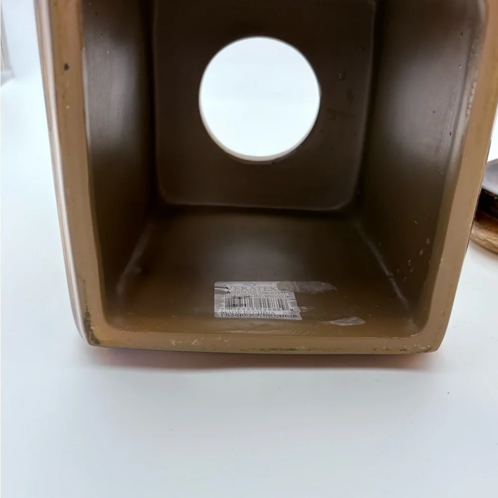 Veratex Gold and Brown Decorative Tissue Cover and Soap Dish